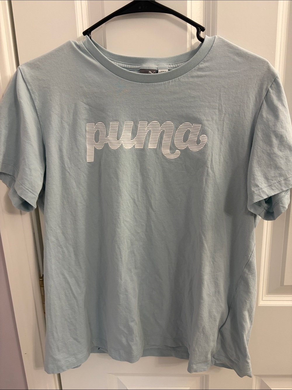 Puma Pastel Blue Logo T-Shirt